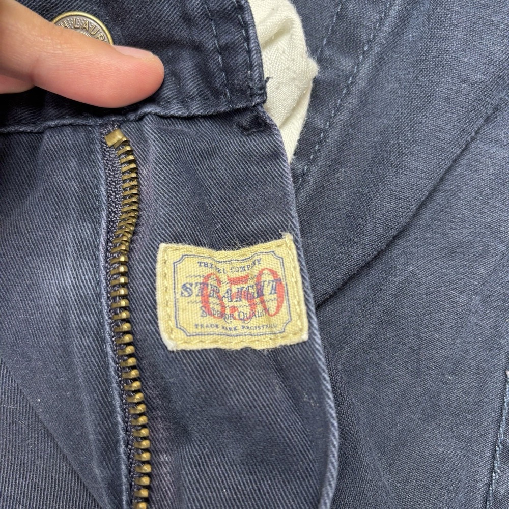 Polo Ralph Lauren 650 Straight Jeans Navy Blue Denim Men's 34x30 Dungarees Y2K - Picture 3 of 11